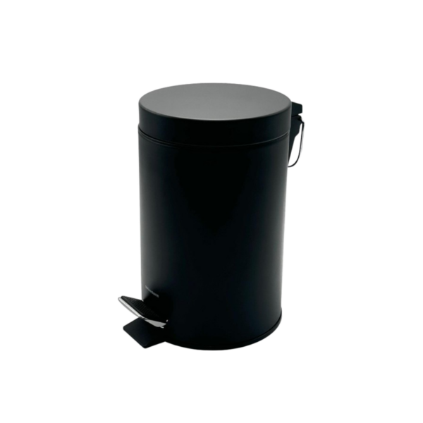 Stainless Steel Pedal Wastebin - Matt Black