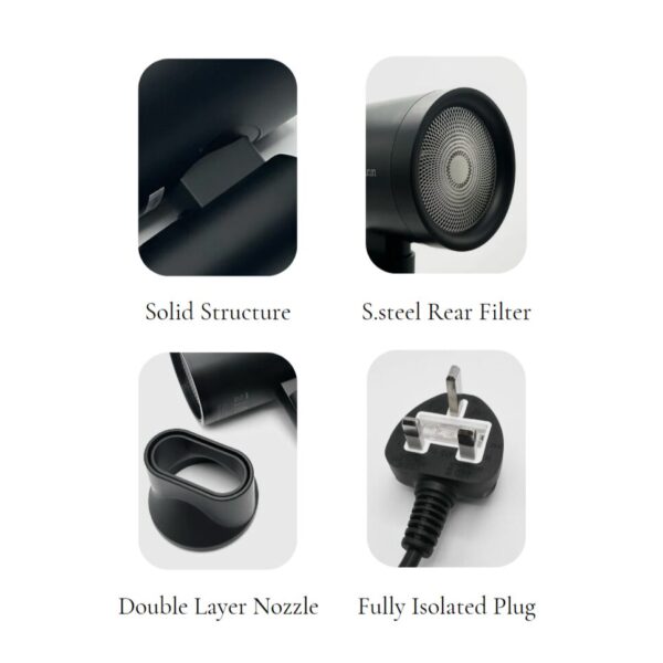 Swissmann - 1875W Foldable Hairdryer - Push - Image 3